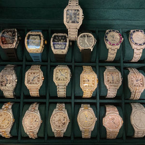 Orologi Meccanici Automatici da <span class=keywords><strong>Uomo</strong></span> in Acciaio Inossidabile con Diamanti Moissanite e Diamanti Naturali Personalizzati di Lusso - Product Image 4