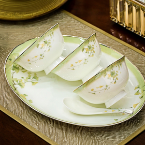 Service de table moderne et minimaliste en porcelaine fine Jingdezhen YSLANDSCAPE, 60 pièces, idéal pour les mariages et les cadeaux d'anniversaire, vente en gros - Product Image 1