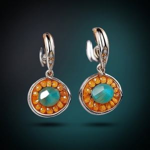 Boucles d'oreilles pendantes vintage pour femmes en argent sterling 925 plaqué rhodium avec pierre précieuse aqua véritable, bijoux élégants - Product Image 4
