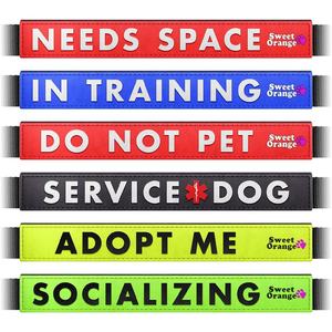 Manchon de <span class=keywords><strong>laisse</strong></span> pour <span class=keywords><strong>chien</strong></span> avec logo personnalisé, bouton, plus rapide, imperméable, <span class=keywords><strong>en</strong></span> PVC et caoutchouc, double face, <span class=keywords><strong>panneau</strong></span> d'avertissement, enveloppe de <span class=keywords><strong>laisse</strong></span>, ne pas caresser pendant l'entraînement - Product Image 2