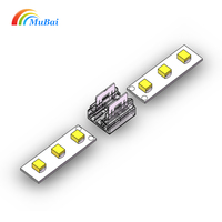Conector de tira de luz para IP20, conexión fiable, transparente, PC, 4 en 1, mini SMD, COB, 8mm, 10mm, 2 pines, AWG20