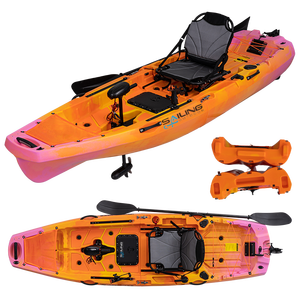 Bateau à rames modulaire <span class=keywords><strong>en</strong></span> <span class=keywords><strong>polyéthylène</strong></span> <span class=keywords><strong>en</strong></span> deux parties Kayak de mer assis sur le dessus <span class=keywords><strong>en</strong></span> <span class=keywords><strong>eau</strong></span> libre pour la pêche <span class=keywords><strong>en</strong></span> plein air et le surf dans des conditions difficiles - Product Image 4