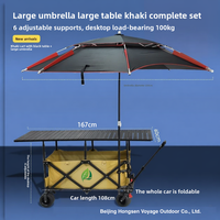 Chariot de camping pliable en tissu épais, type de table réglable et pliable, pour extérieur et événements, vente en gros