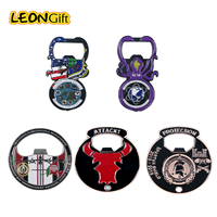 Décapsuleur personnalisé en alliage de zinc, décapsuleur de bouteille de bière en métal, porte-clés noir avec logo 2D/3D, porte-clés décapsuleur avec lettres émaillées