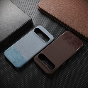 Business Design PU Leather Phone case for iPhone 17 16 15 Splicing Matte Texture Back Cover for Google Pixel for <b>Samsung</b> - Product Image 4