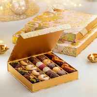 Baklava rigide Dates Emballage Bonbons Aliments Sucrés Gâteau Biscuits Boîte D'emballage Ramadan Dates Boîte Cadeau pour Ramadan avec Séparateurs Inserts
