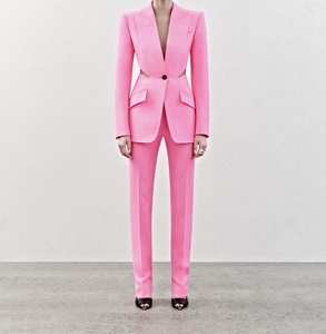 नई फैशन कस्टम साइकेडेलिक में घटा एकल छाती जैकेट गुलाबी कटआउट महिलाओं के ब्लेज़र जैकेट स्टाइलिश देवियों सूट रंगीन जाकेट - Product Image 5