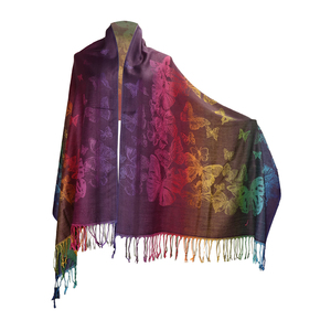 <span class=keywords><strong>Sciarpa</strong></span> con frange scialle in <span class=keywords><strong>seta</strong></span> caisley Jacquard <span class=keywords><strong>Cashmere</strong></span> da <span class=keywords><strong>donna</strong></span> in tessuto colorato arcobaleno vivido - Product Image 6