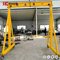 Grue mobile réglable sur châssis, portique de levage portable pour intérieur, 500 kg, 1t, 2t, 3t, 5t avec palan électrique pour atelier et entrepôt