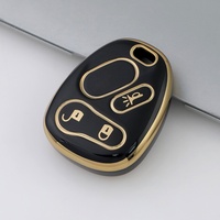 Étui de clé de voiture personnalisé en TPU pour Chevrolet Malibu Equinox Camaro, trois boutons, noir et or, coque de télécommande, vente en gros d'usine