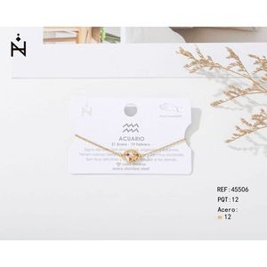 Bracciale Aquarius in acciaio inossidabile con strass per donna, design gioiello - Product Image 1