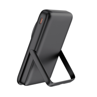 Produits les plus vendus 2026 – Batterie externe magnétique sans fil ultra-mince portable 10000 mAh avec support de téléphone 5000 mAh