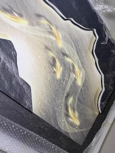3d Led Light Sandstone <strong>Wall</strong> Decor Modern <strong>Art</strong> Abstract Fish Paintings for Living Room Home Decoration - Product Image 4