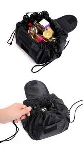 Wholesale Large Capacity Storage <b>Waterproof</b> Polyester <b>Drawstring</b> Pouch Fashion Travel Makeup Cosmetic <b>Bag</b> Custom Print Logo - Product Image 5
