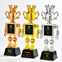 Logo personnalisé gratuit Nouveau trophée Robot Personnalisation Créatif Haut de gamme Compétition Entreprise Coupe Personnel exceptionnel