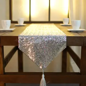 현대 블링 테이블 러너 럭셔리 북유럽 유행 스팽글 테이블 천으로 웨딩 장식