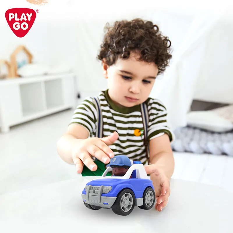 Playgo halindeyken Mini polis arabası oyuncak taşınabilir bebek oyuncak