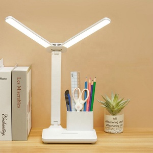 OEM Original Đôi Head <span class=keywords><strong>Light</strong></span> <span class=keywords><strong>LED</strong></span> Sạc Đèn Bàn Đa Chức Năng 360 Độ Linh Hoạt Bàn Đèn Mini Đọc Sách Ánh Sáng Ban Đêm - Product Image 1