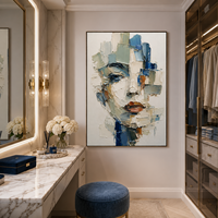 Peinture à l'huile abstraite premium sur toile texturée, art mural moderne, décoration intérieure contemporaine pour hôtel et maison