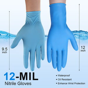 Gants en nitrile jetables XINGYU 12 mil à <span class=keywords><strong>manchette</strong></span> longue, résistants, sans poudre, avec grip micro-texturé, pour usage industriel - Product Image 2