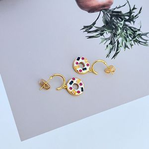 ต่างหูห่วงทอง18K ประดับเพชรแนวแฟชั่นสุดสร้างสรรค์สำหรับผู้หญิงดีไซน์สวยโดนัทสุดเก๋ทันสมัย - Product Image 6