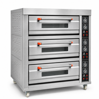 Four de cuisson commercial électrique/gaz à 2/3 niveaux d'occasion pour hôtel, restaurant, boulangerie, avec fonction vapeur et contrôle numérique