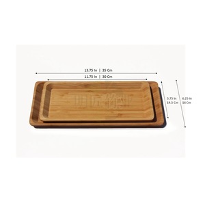Plateau de service en bambou Mingjiang K826, nouveau style chinois pour la présentation des aliments - Product Image 5