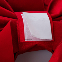 Ruban MSD nœuds rouges décorations fenêtre arc géant en velours avec arc tridimensionnel décorations DIY