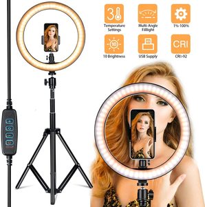 Commercio all'ingrosso di Bellezza 10 pollici Tiktok Fotografica Selfie Anello di Luce Led Con Il Treppiedi Del Basamento Per Streaming In Diretta di Trucco <span class=keywords><strong>Youtube</strong></span> <span class=keywords><strong>Video</strong></span> - Product Image 1