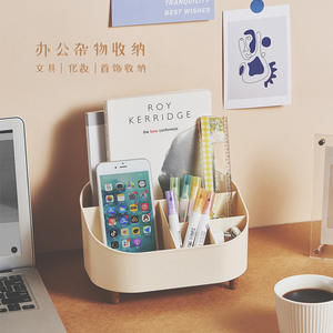 Organizador de cosméticos Frost White con divisiones, caja de almacenamiento de escritorio de 1 litro para maquillaje, joyería, soporte para lápiz labial - Product Image 4