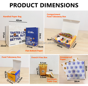 Boîtes et sacs d'emballage en papier pour frites EPACK, boîtes à emporter pour hamburgers, conception personnalisée, boîte à emporter pour poulet frit, restauration rapide - Product Image 2