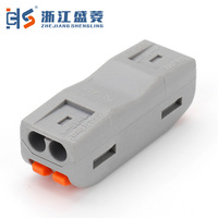 CZLS -222 Blocs de bornes de connexion de fils lumineux à LED à 4 pôles de type ressort 2 en 2 32A 20-8 AWG Connexion à vis Utilisation industrielle