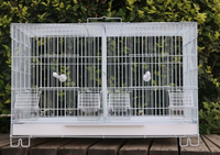 Cage à Oiseaux Empilable Grande Taille 2026 en Métal Multicouche avec Cloison, Cage d'Élevage Spacieuse pour Plusieurs Oiseaux - Vente Chaude