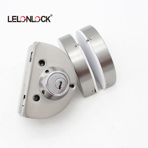 Cerradura comercial de acero inoxidable para puerta doble de vidrio templado sin marco para oficina/entrada de tienda minorista - Product Image 4