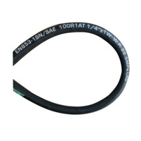 Tuyau d'air flexible industriel en caoutchouc NBR renforcé de fil d'acier, noir, pour carburant, gaz et eau, épaisseur de paroi 2,4 mm, modèle 32 #