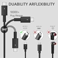 Adaptor Charger Tipe C 130W Terlaris untuk Kebanyakan Laptop & Netbook, Catu Daya AC ke DC untuk Charger Laptop