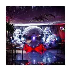 Giant Event Decoration Pvc Nightclub Inflatable Globe Mirror Ball Balloon