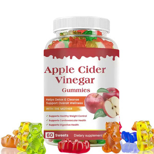 Marque privée 60 bonbons au vinaigre de <span class=keywords><strong>cidre</strong></span> de pomme <span class=keywords><strong>bio</strong></span> Gummies Keto ACV supplément de bonbons gommeux - Product Image 1