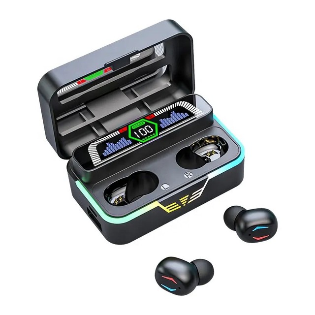 DX-35 TWS Earbuds Wireless Earphones BT 5.4 Hi-Fi Sound Quality In-Ear Sports LED Display IPX4 Waterproof RGB Lighting ENC Apt-X