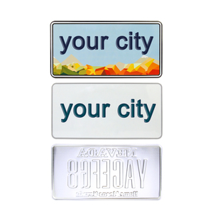 Placa de matrícula en relieve personalizada, chapa de aluminio, placas de matrícula de coche en blanco - Product Image 2