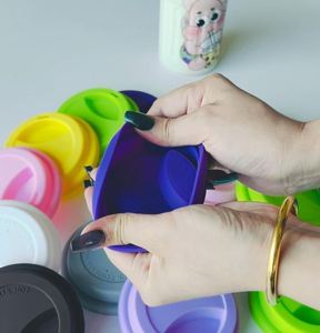 Silicone Coffee <b>Cup</b> Lid <b>Reusable</b> Mug Cover with Logo Custom, Creative Leak Proof Water <b>Cup</b> Lid Dustproof Seal Lid for Mug <b>Cup</b> - Product Image 3