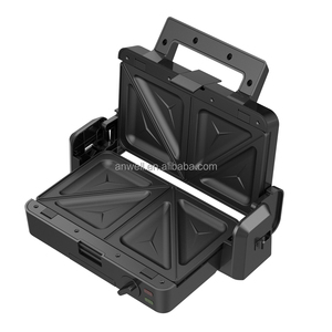 ANWELL <span class=keywords><strong>Sandwichera</strong></span> Eléctrica Multifunción de Doble Placa, Parrilla de Contacto Eléctrica con Temperatura Ajustable, Prensa para <span class=keywords><strong>Panini</strong></span> para el Hogar - Product Image 2