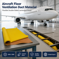 Tissu Hypalon CSM pour Conduits de Climatisation au Sol des Avions, Ignifuge et Résistant aux UV, Dimensions Personnalisables, Service de Découpe