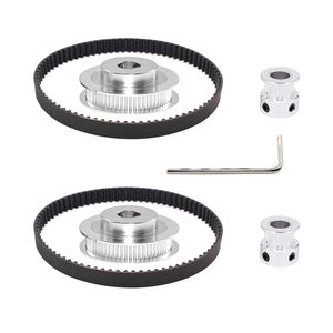 2Kit 2GT Synchronous Wheel 20 60 Teeth 8mm Bore Aluminum Timing <strong>Pulley</strong> with 2pcs Length 200mm Width 6mm Belt - Product Image 2