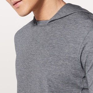 เสื้อมีฮู้ดแบบสวมหัวของผู้ชายเสื้อฮู้ดสีพื้นแขนยาวผ้าฟลีซสไตล์ล่าสุด - Product Image 5