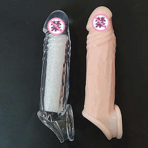 Hot Sale Crystal Kondome sind wieder verwendbare und ausziehbare männliche Penis kondome Adult Sex Toys - Product Image 3
