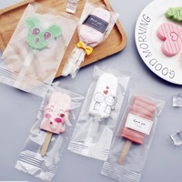 Emballage de sucettes glacées en plastique personnalisé, sacs d'emballage de sucettes glacées transparentes thermoscellables