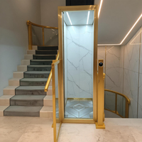 Nouvel Ascenseur de Villa Hydraulique à Mât Vertical de Luxe, pour 2 à 5 Étages, Personnalisé pour Résidence Privée, Haute Sécurité, Origine Chine