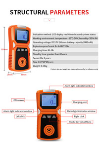 아이케시 휴대용 가스 감지기 분석기 Adks-1 Cl2 H2 <span class=keywords><strong>Hcl</strong></span> So2 No No2 O2 So2 폭발성 및 맞춤형 - Product Image 3