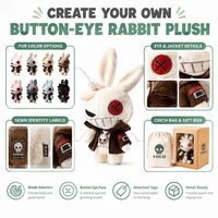 Porte-clés en peluche personnalisé Lapin aux yeux rouges, mignon dessin animé, ours en peluche, pendentif de sac, cadeau de vacances, décoration intérieure, OEM ODM, faible MOQ